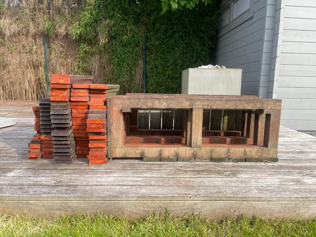 Partij Padoek Hardhout – Ideaal voor hobby/tuin, Doe-het-zelf en Bouw, Ophalen, Minder dan 25 mm, Zo goed als nieuw, Plank