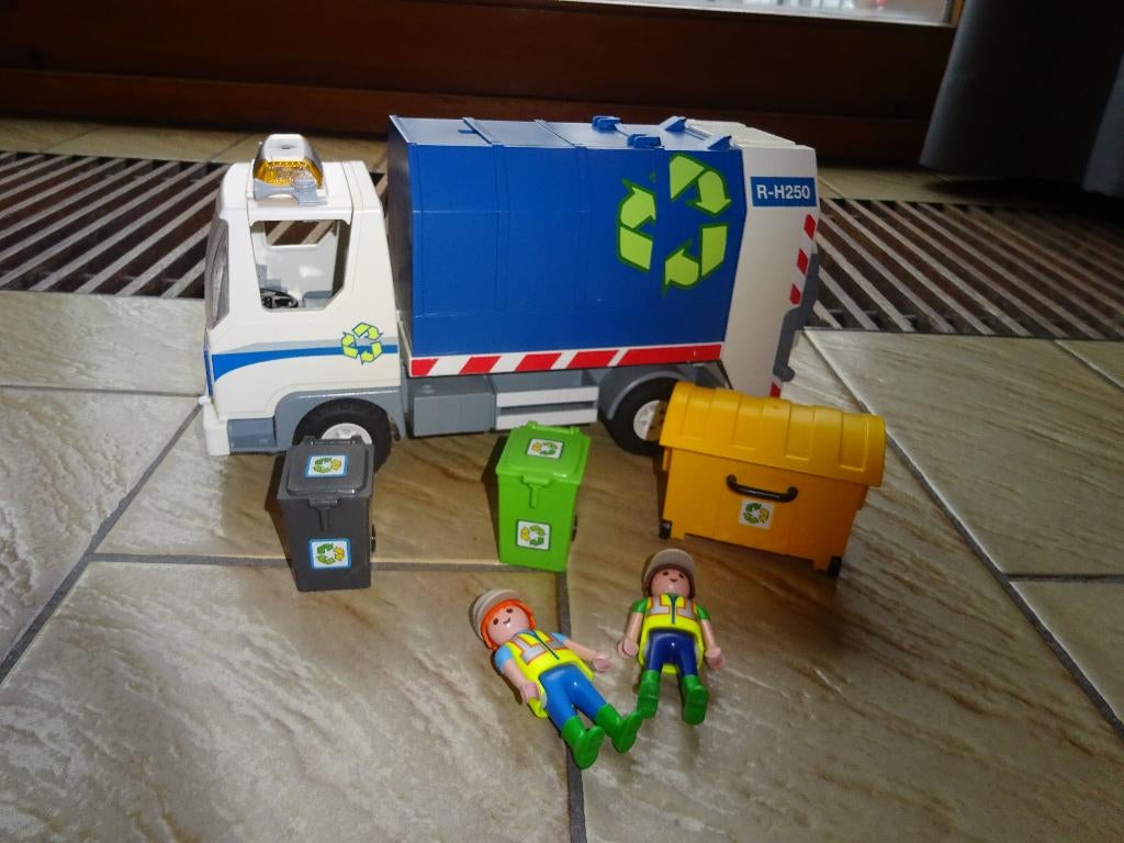Playmobil vuilniswagen, Ophalen of Verzenden, Zo goed als nieuw, Complete set