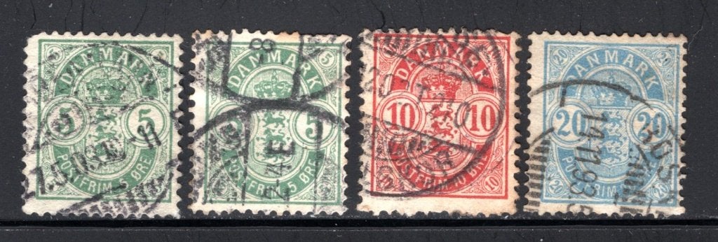 DANEMARK Lot année 1882 timbré, Envoi, Danemark, Affranchi