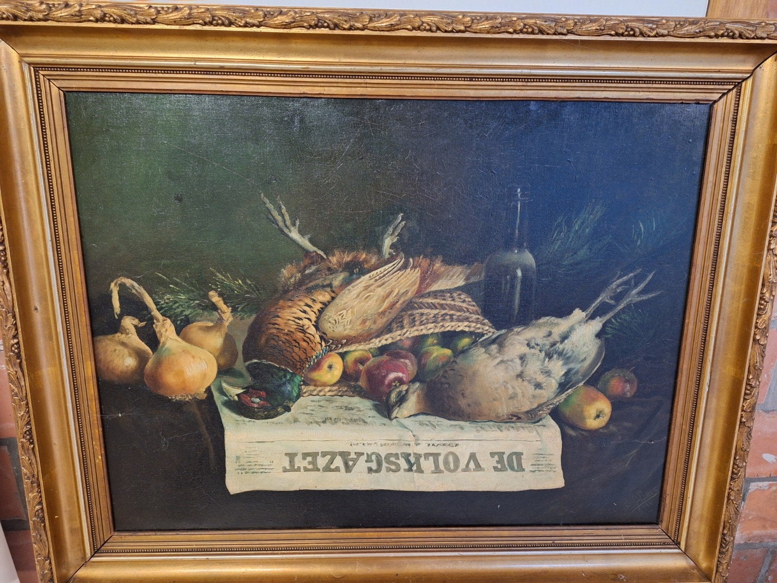 schilderij groot kader 89 op 73 cm, Ophalen
