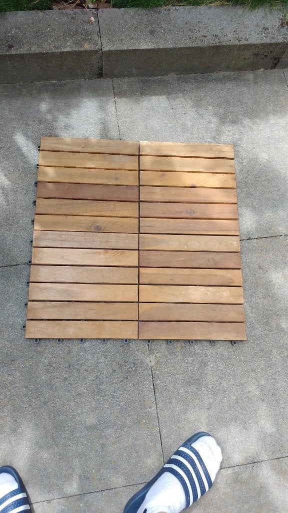 40 stuks Houten Kliktegels (30x30 cm), Ophalen, Gebruikt
