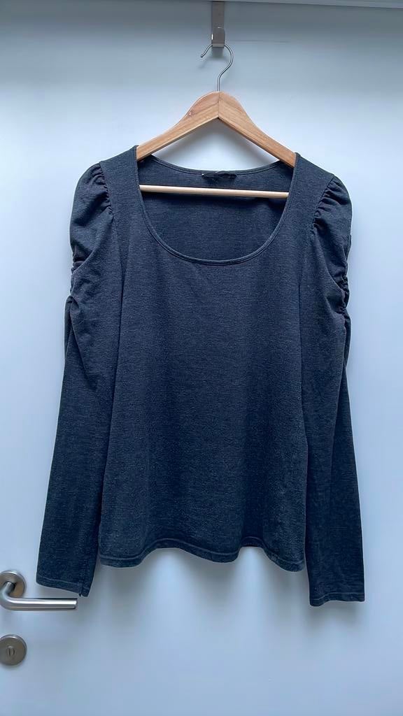Dames t-shirt met lange mouw - merk: Hema, Maat 38/40 (M), Ophalen of Verzenden, Lange mouw, Grijs
