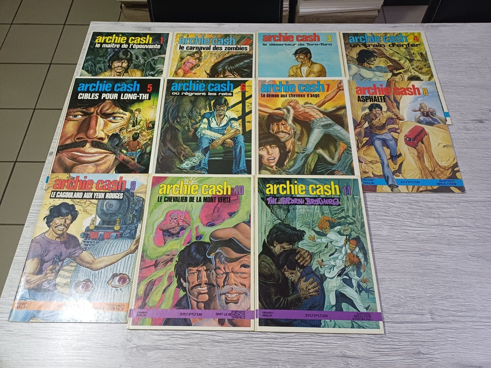 bd Archie Cash 1 tot en met 11, Boeken, Meerdere stripboeken, Ophalen of Verzenden, Zo goed als nieuw, Malik.