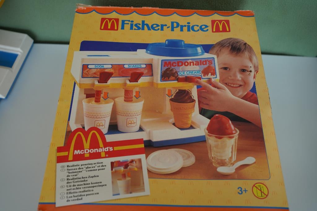 Fisher-Price McDonald's Ice Cream Maker Fun with Food serie, Enlèvement ou Envoi, Utilisé, Plastique, Accessoires de cuisine de jeu