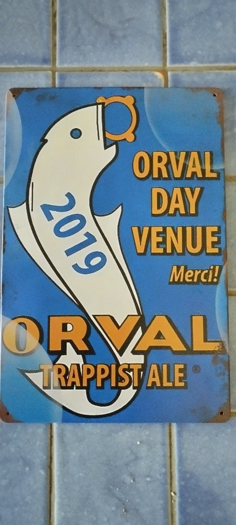 Tôle souvenir Orval, Enlèvement ou Envoi, Comme neuf, Panneau, Plaque ou Plaquette publicitaire, Autres marques