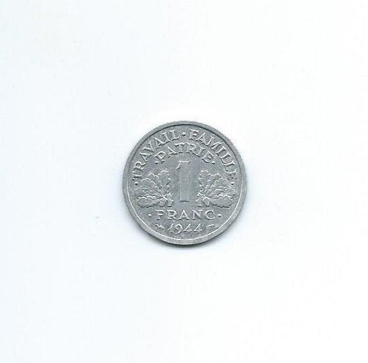 Frankrijk, 1 Franc 1944 B., Ophalen of Verzenden, Frankrijk, Losse munt