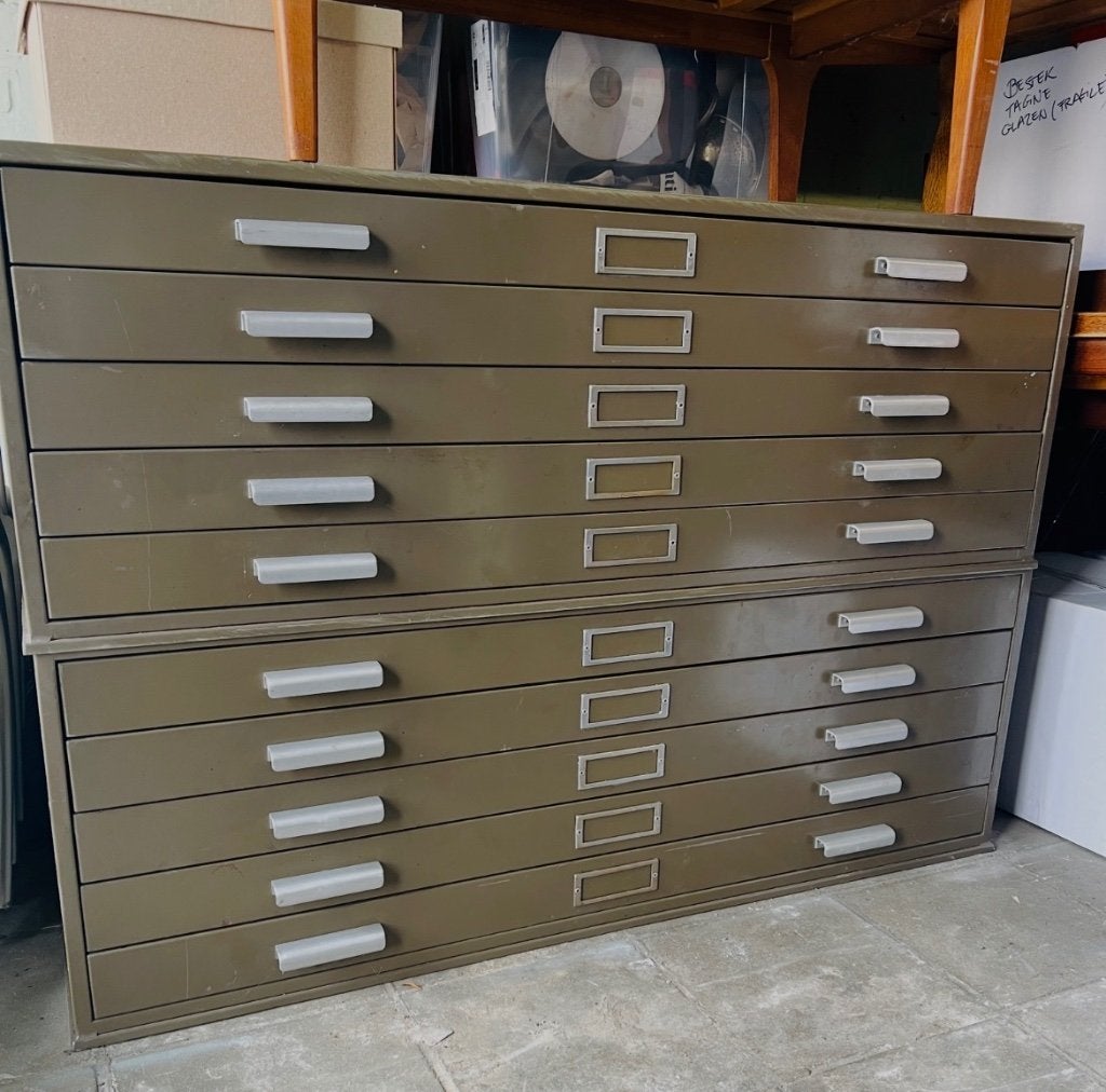 Vintage A0 Architectenkast Jaren 60, Ophalen