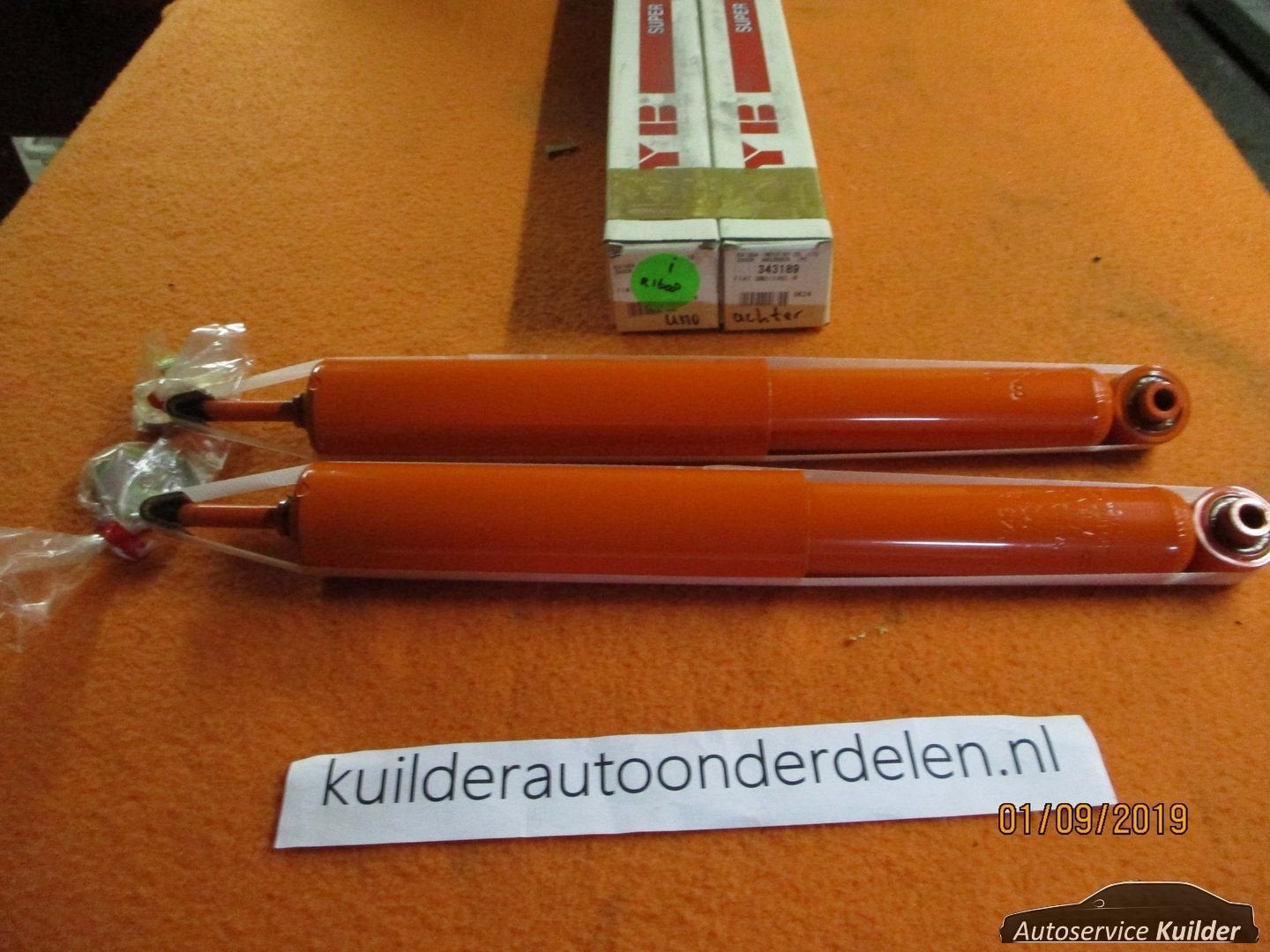 Nieuw set schokdempers achter Fiat Uno KYB Gasdruk, Neuf, -, Fiat, -