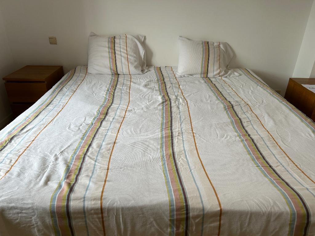 Dekbedovertrek Auping met 2 kussenslopen, Beige, Housse de couette, Enlèvement, Utilisé