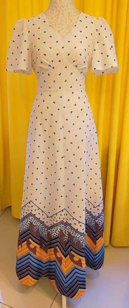 Robe longue vintage, taille M-L, Taille 38/40 (M), Enlèvement ou Envoi, Comme neuf, Multicolore