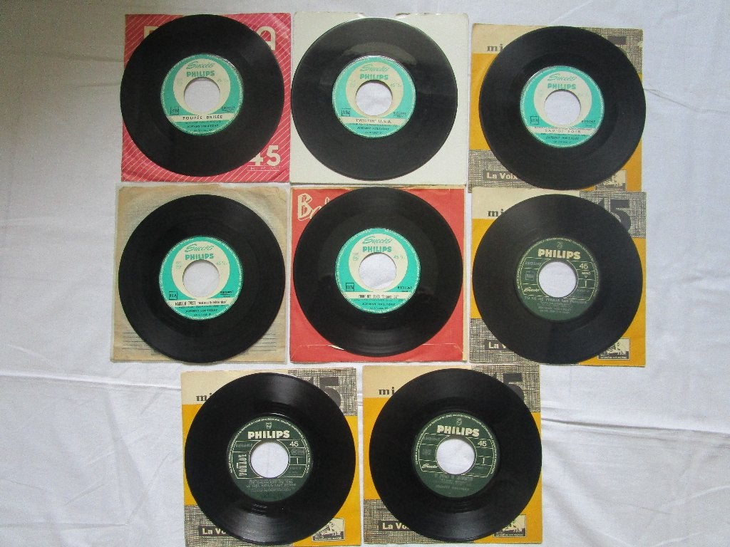 Johnny Hallyday : lot de 45 tours originaux, Enlèvement ou Envoi, Utilisé, 7 inch, Rock 'n' roll