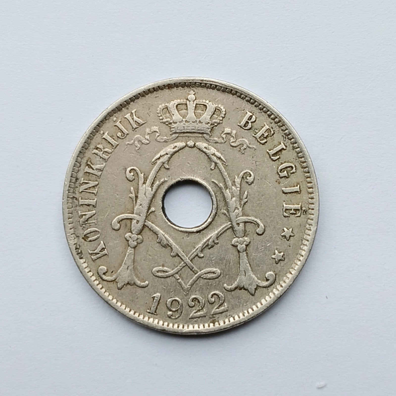België 25 centiem 1922 VL     (970), Ophalen of Verzenden, Losse munt