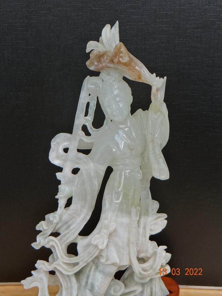 beeld in jade (dame ), Antiek en Kunst, Ophalen of Verzenden
