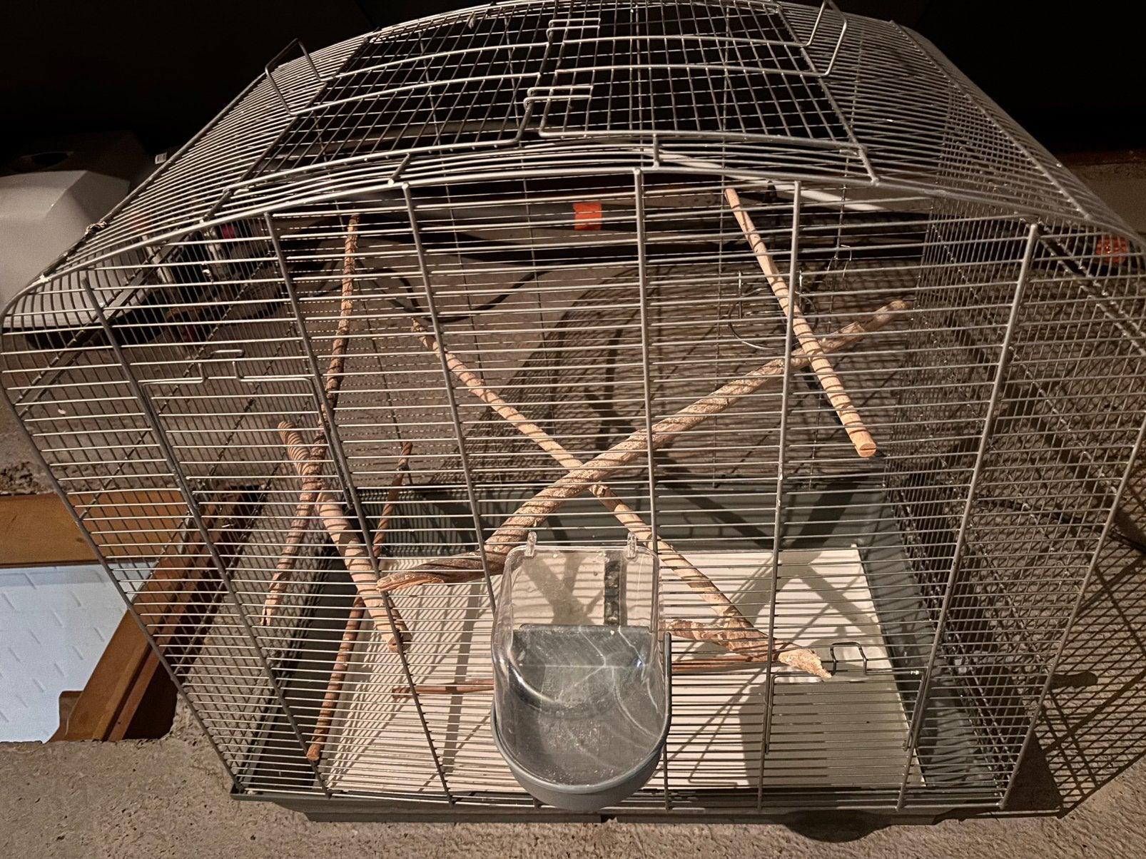 Grote vogelkooi en eten, Dieren en Toebehoren, Ophalen, Zo goed als nieuw, Vogelkooi