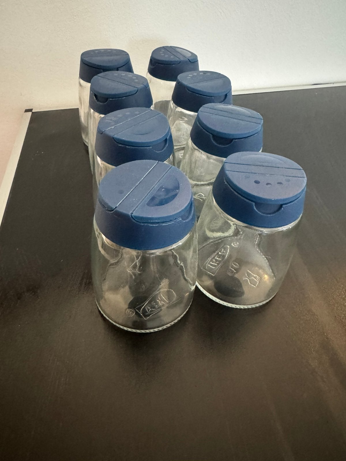 Lot de 8 pots à epices, Maison & Meubles, Cuisine | Vaisselle, Enlèvement ou Envoi, Comme neuf, Verre, IKEA