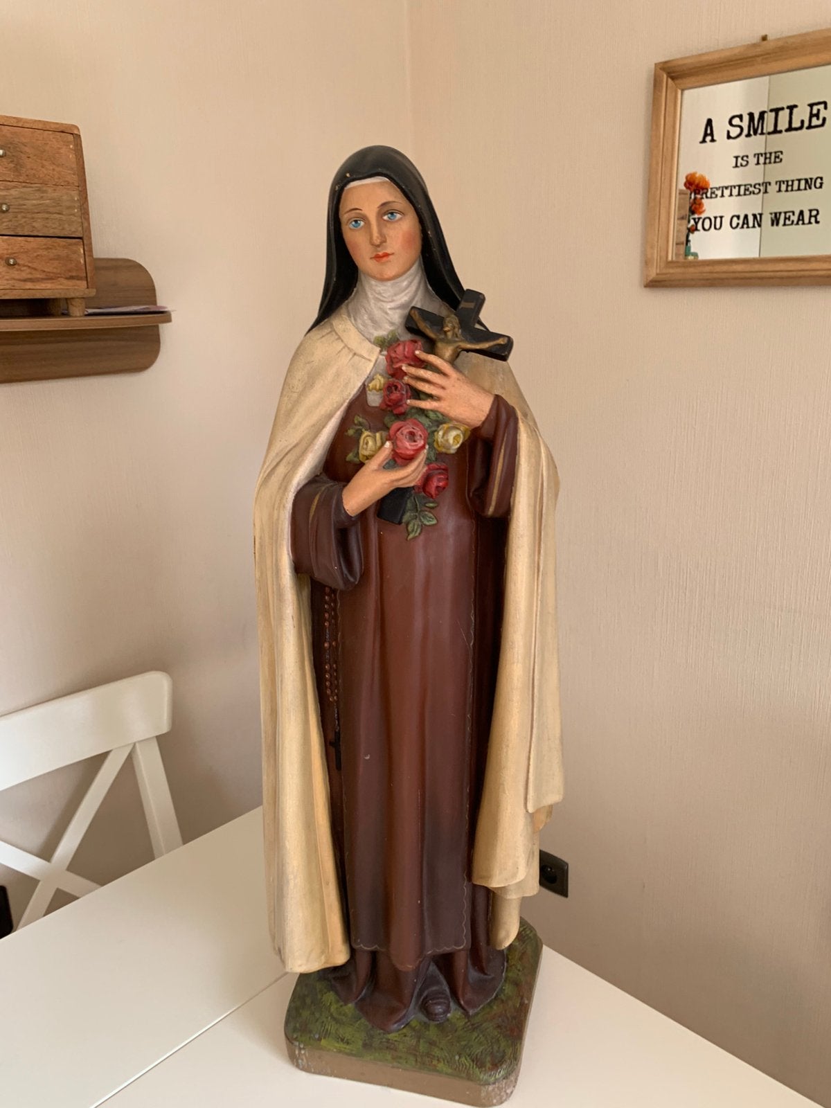 Heilige theresia van het kind jezus . In steen of kalk, Antiek en Kunst, Ophalen