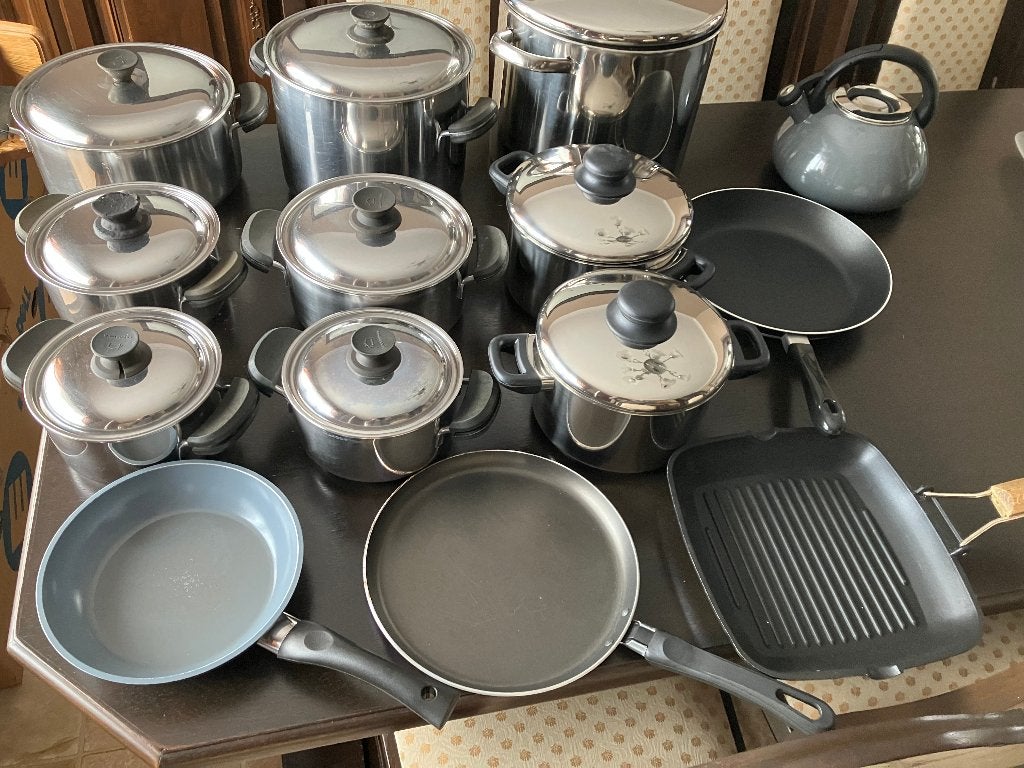 Set kookpotten en pannen, Huis en Inrichting, Keuken | Potten en Pannen, Ophalen, Gebruikt