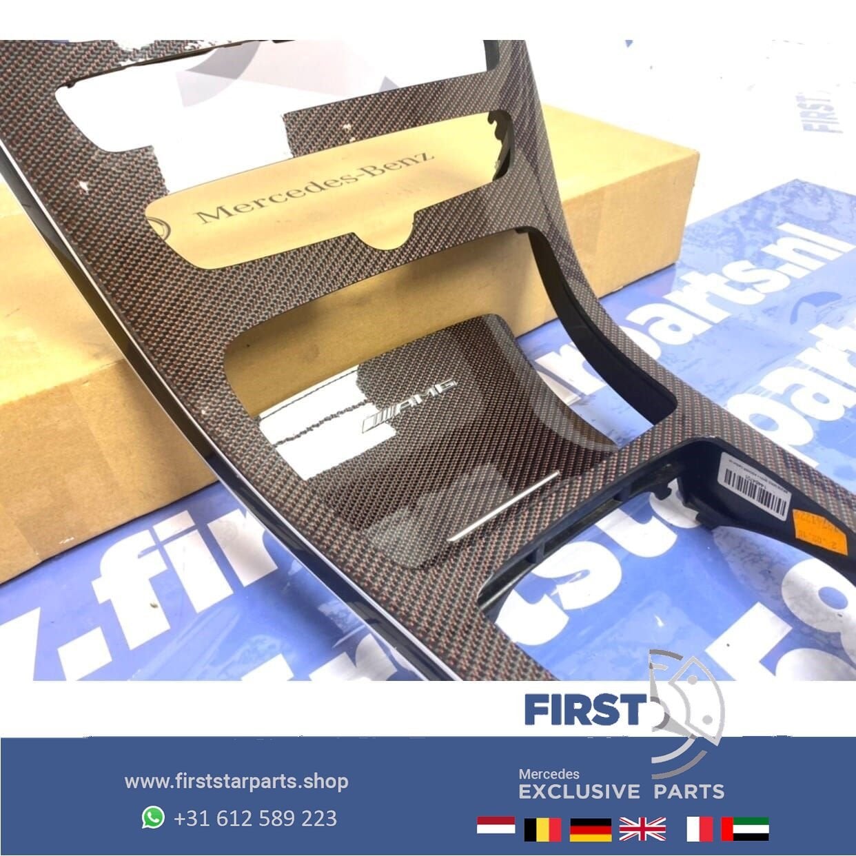 W205 C63 AMG Edition 1 Carbon midden console origineel MB 63, Auto-onderdelen, Gebruikt, -, Ophalen of Verzenden, -