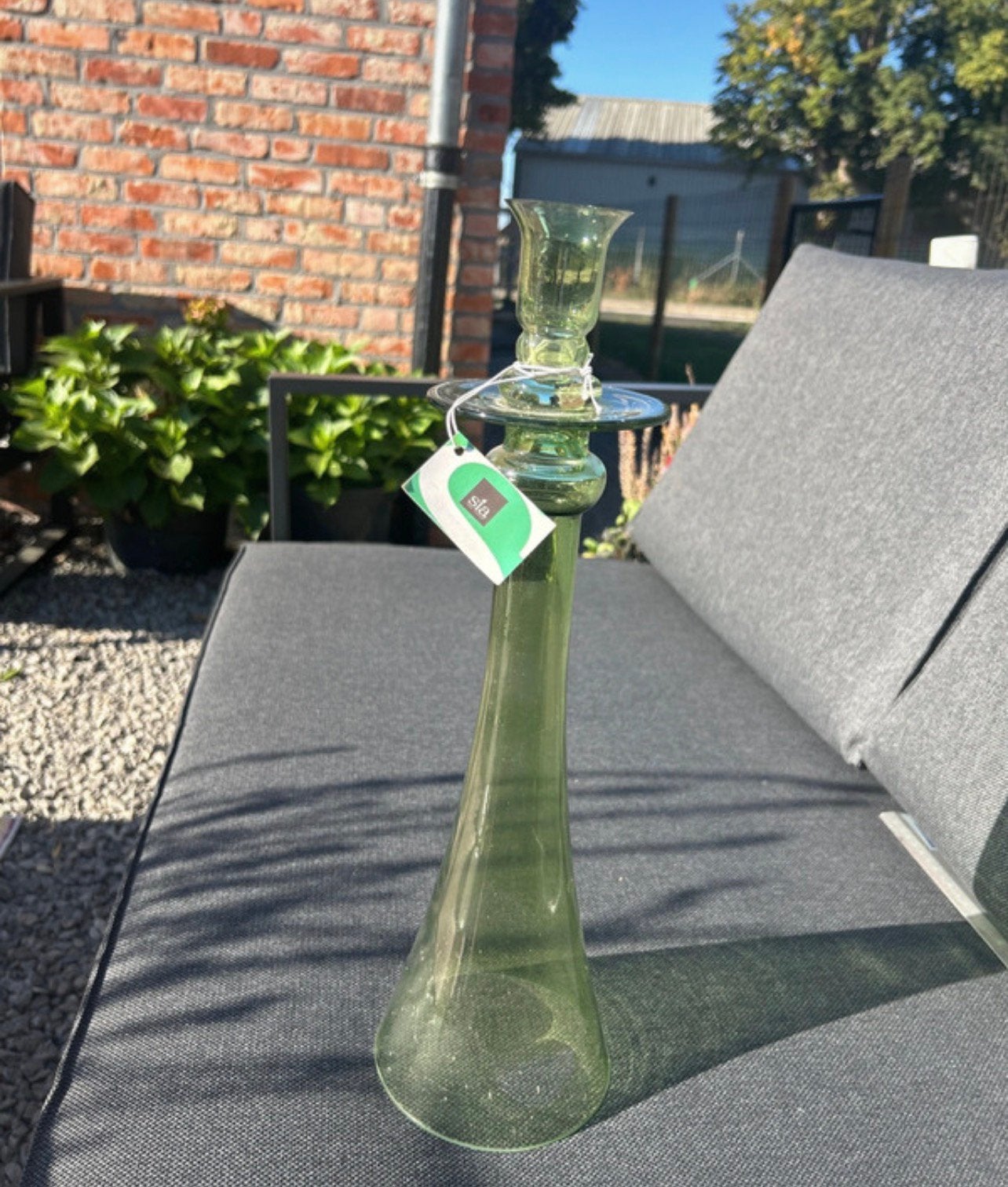 Bougeoir en verre vert Sia Home Fashion (neuf avec carte), Maison & Meubles, Enlèvement, Neuf, Chandelier