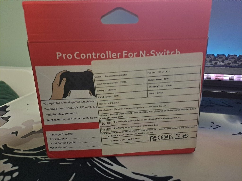 Manette Pro pour Nintendo switch/Lite, Neuf, Enlèvement, Autres manettes, Sans fil