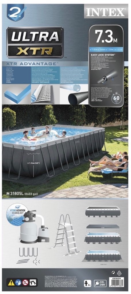 Intex zwembad, Gebruikt, 300 cm of meer, Rechthoekig, Ophalen
