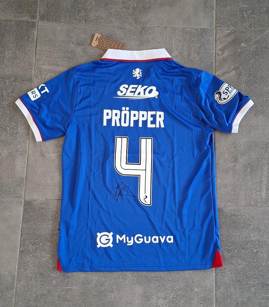 Shirt met handtekening; Robin Propper # Glasgow Rangers, Verzenden, Nieuw, Shirt