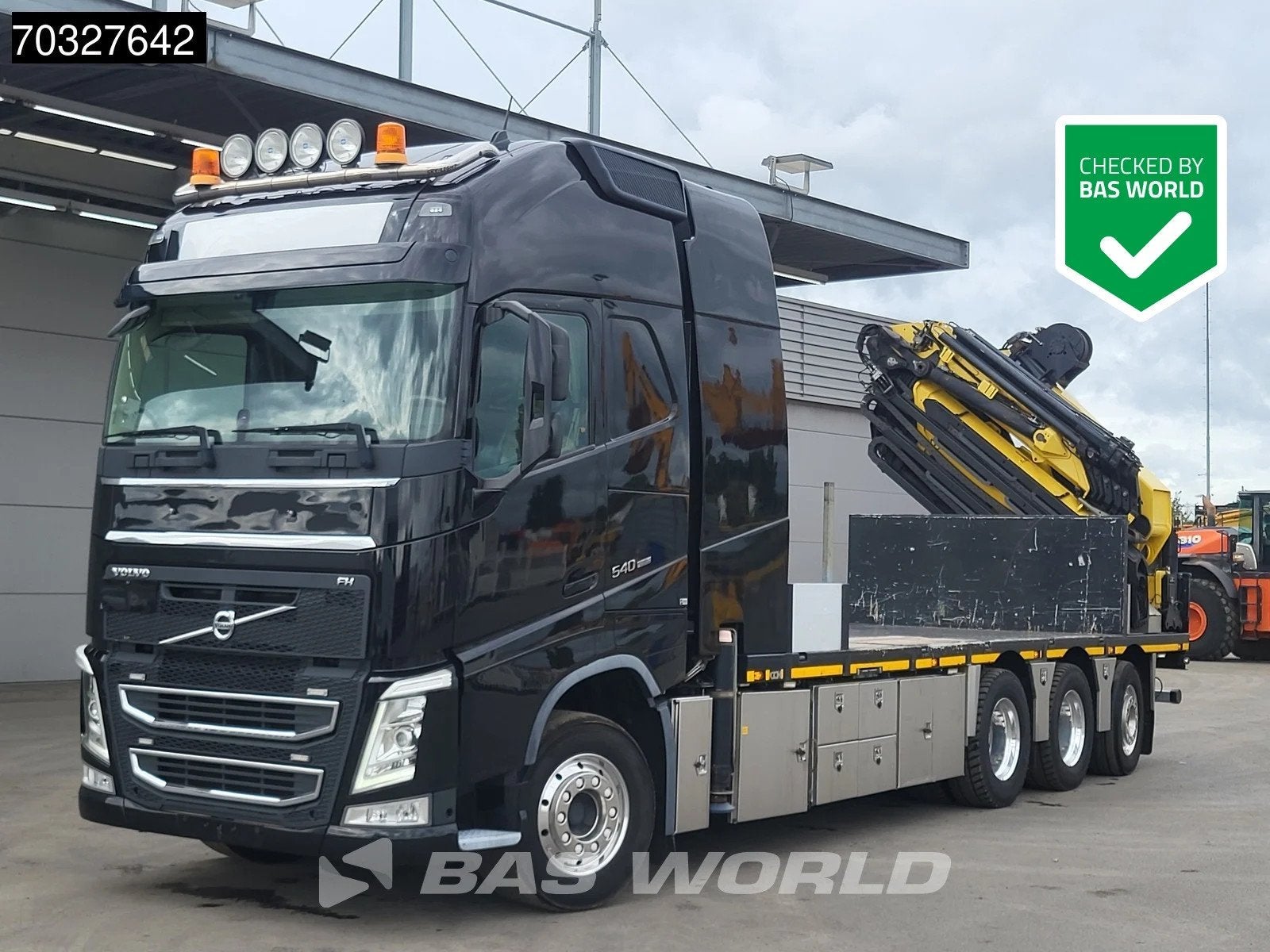 Volvo FH FH 540 8X4 HMF8520K-RC + JIB K6 Crane Kran Winch Fu, Automaat, Euro 6, 397 kW, Zwart