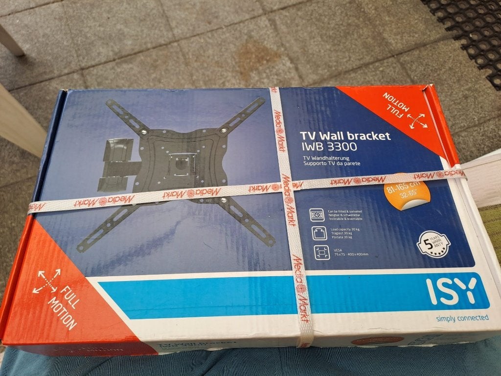 ISY IWB 3300 TV Muurbeugel - Full Motion - 32 tot 65 inch, Ophalen, Nieuw