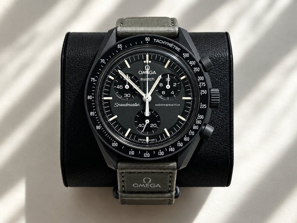Swatch x Omega MoonSwatch, model Mission to Mercury., Gebruikt, Verzenden, Polshorloge, Kunststof