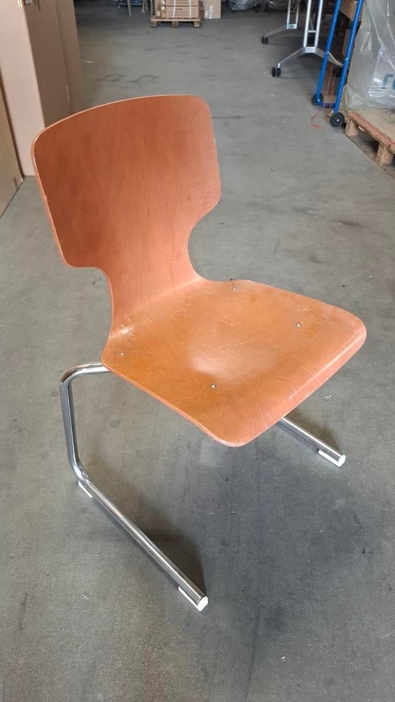 6 pagholz slede flototto vintage design stoel horeca partij, Enlèvement ou Envoi, Bois