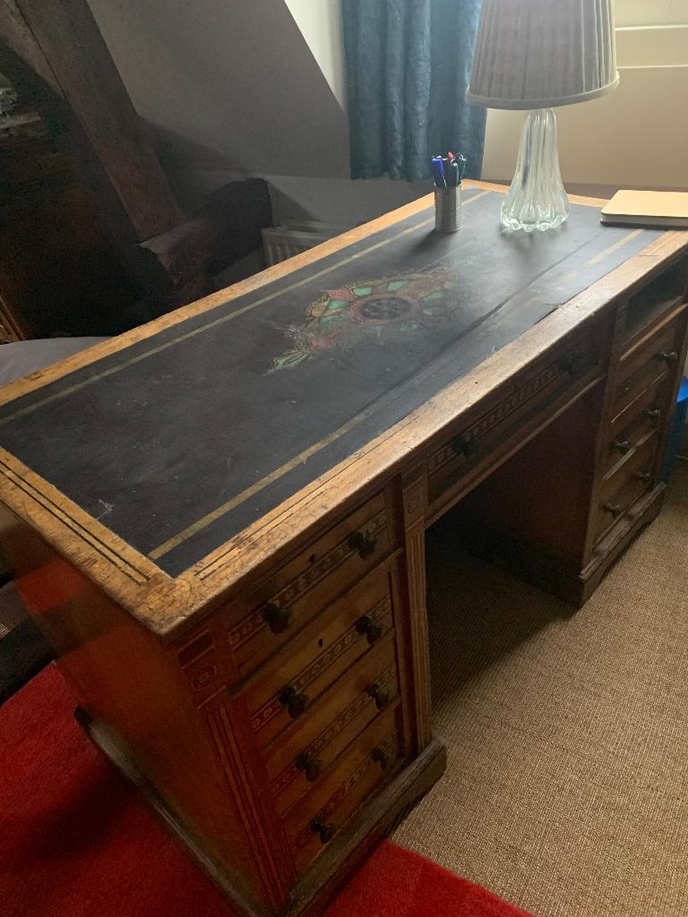 vends bureau ancien en bois, Antiek en Kunst, Antiek | Kantoor en Zakelijk, Ophalen