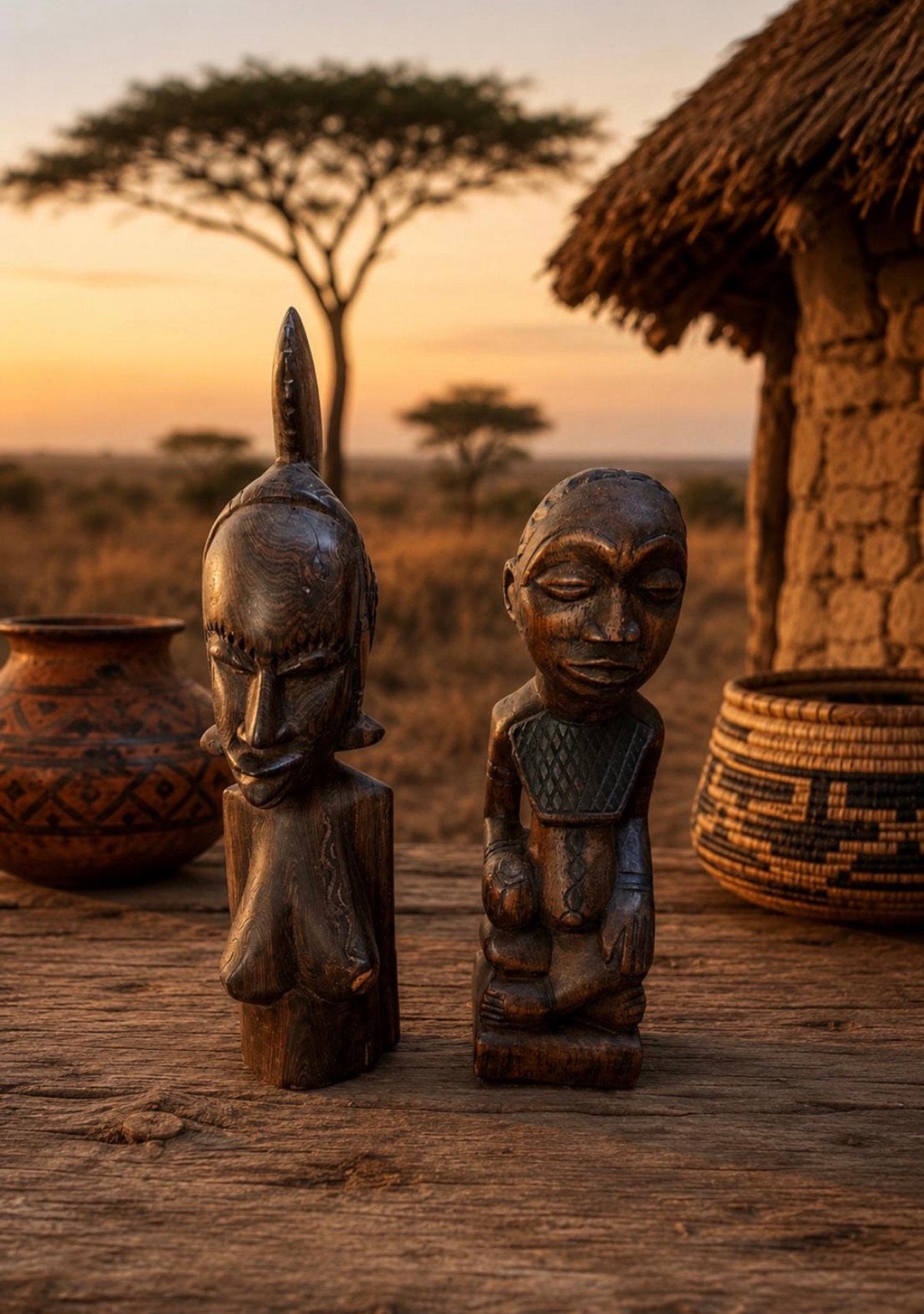 Afrikaanse beeldjes, Antiek en Kunst, Ophalen