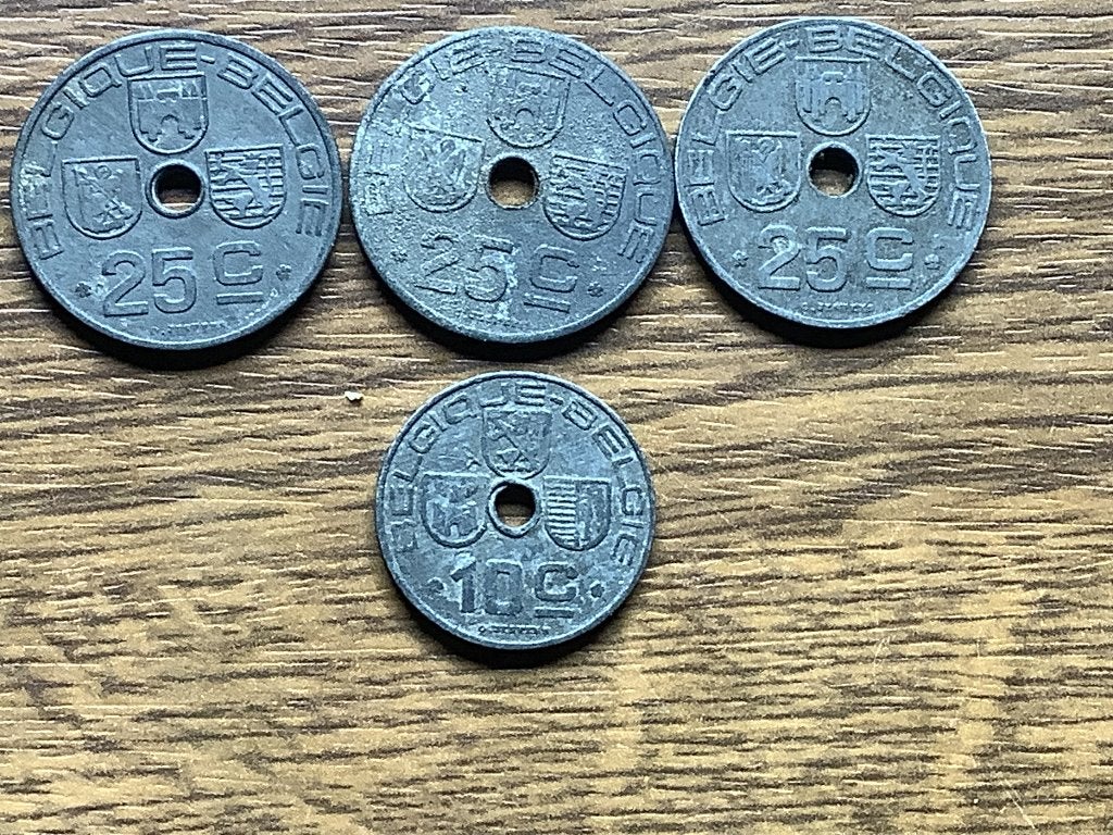10 en 25 centimes België, Enlèvement ou Envoi, Autre, Série