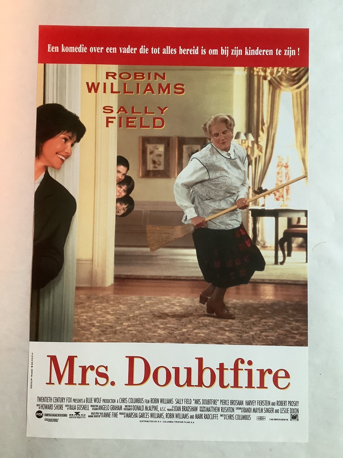 Mrs DOUBTFIRE   Filmposter   33-50 cm, Collections, Posters & Affiches, Enlèvement ou Envoi, Comme neuf