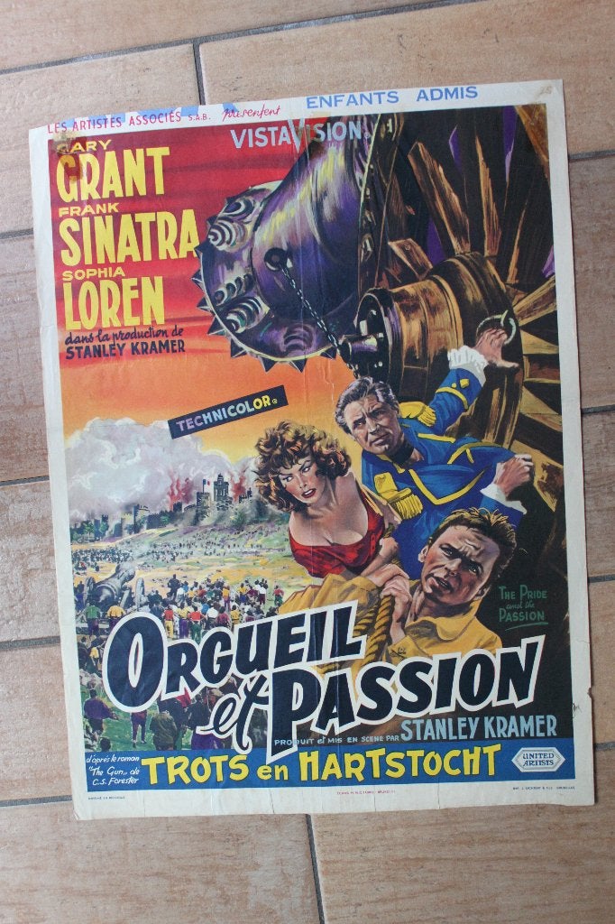 filmaffiche The Pride And The Passion 1957 filmposter, Verzamelen, Rechthoekig Staand, Ophalen of Verzenden, Zo goed als nieuw