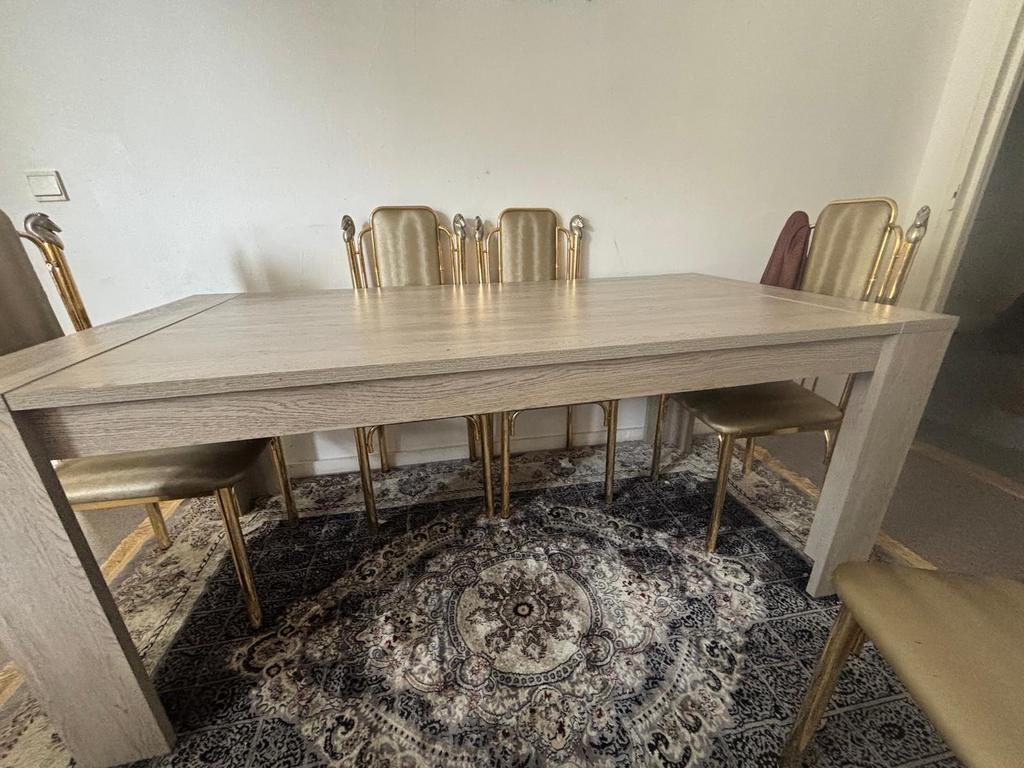 Eet tafel met 6 stoelen, Huis en Inrichting, Complete eetkamers, Ophalen, Zo goed als nieuw
