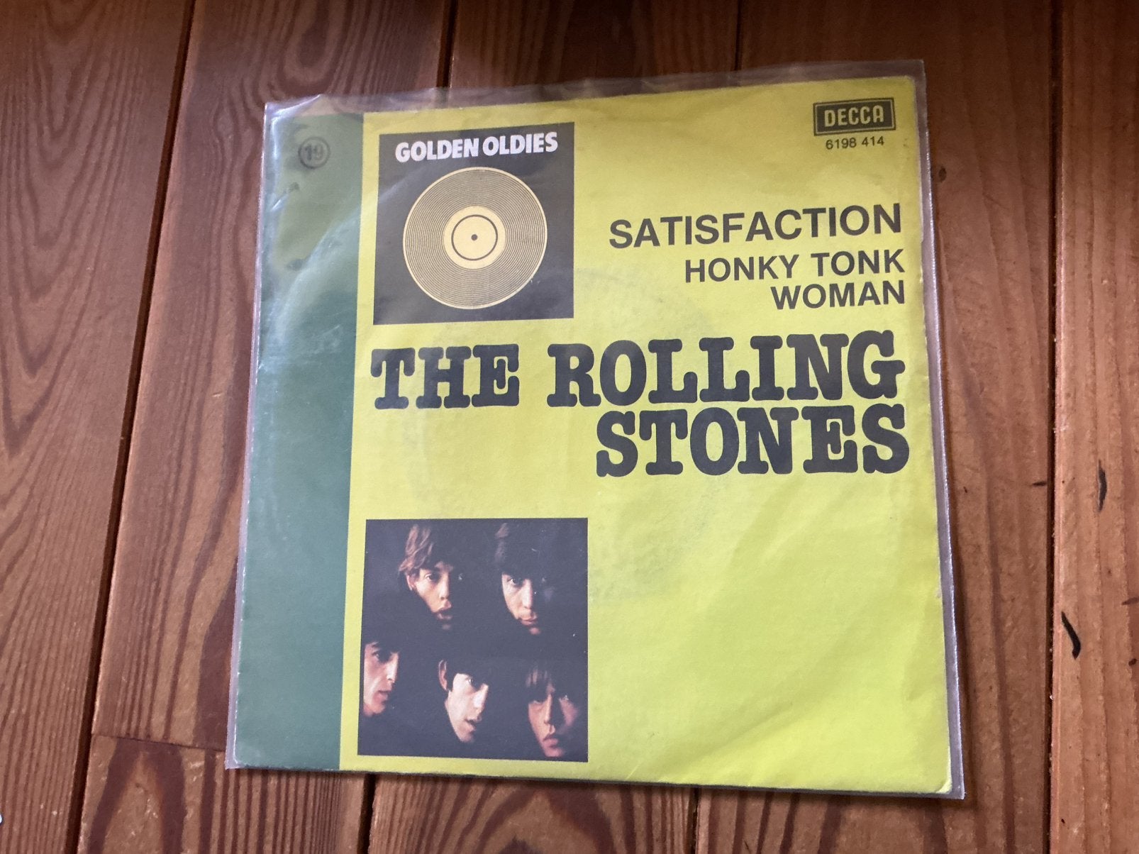 7” The Rolling Stones - satisfaction/ honky tonk women, Ophalen of Verzenden, Gebruikt