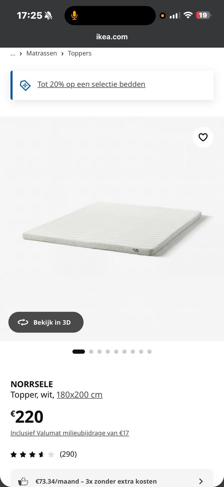 Matras+ topper 180x200, Enlèvement, Comme neuf, Matelas