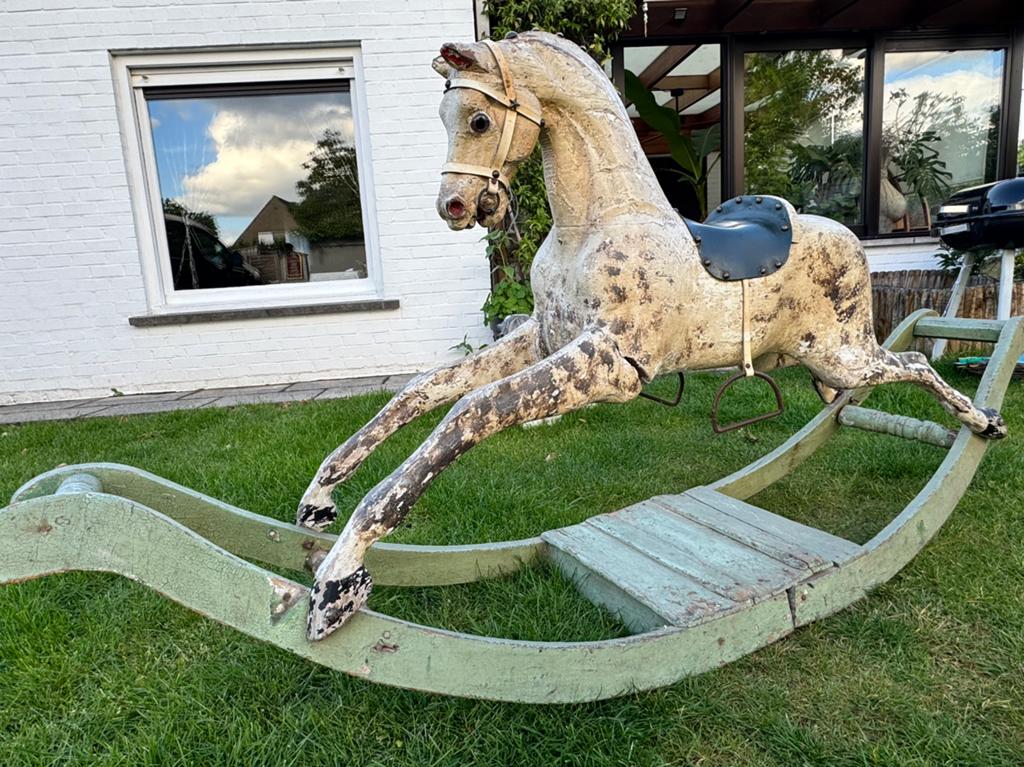 Zeer mooi Antiek Schommelpaard 19de eeuw, Ophalen