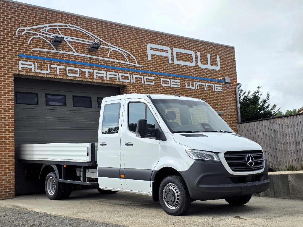 Mercedes Sprinter 519 Laadbak Dub Cab 6ZITS - NIEUW 0KM 2026, Autos, Phares entièrement LED, Achat, Euro 6, Entreprise