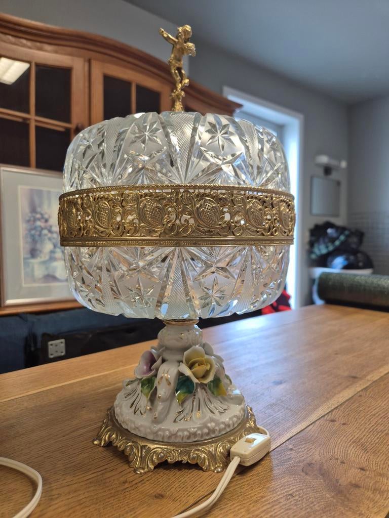 Kristallen lamp uniek  stuk, Ophalen of Verzenden