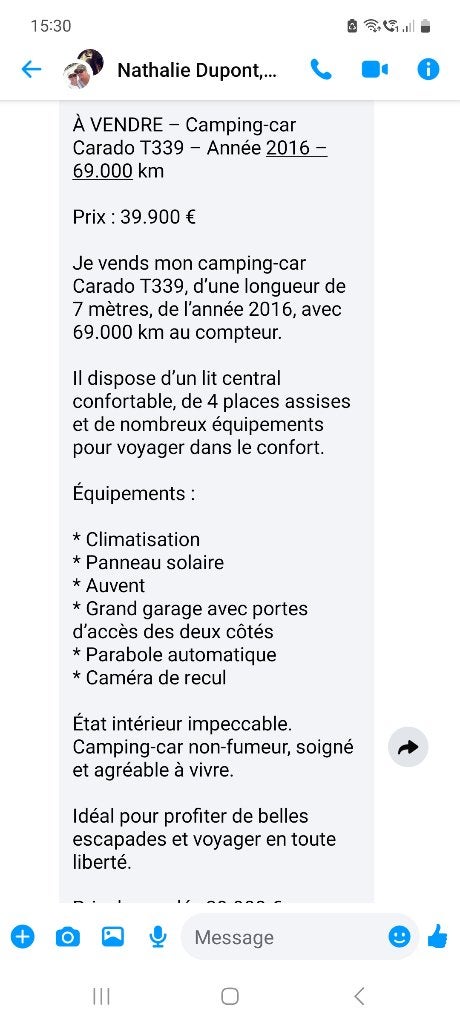 Ccars carado T339 de 7m, Caravanes & Camping, Enlèvement, Utilisé