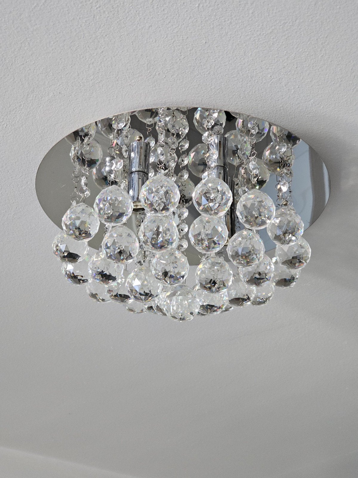 Kristallen plafondlamp in perfecte staat, Maison & Meubles, Enlèvement, Comme neuf, Plafonnier