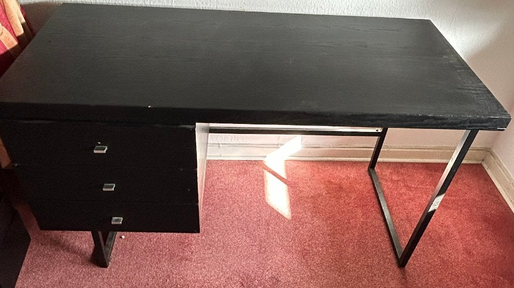 bureau noir, Maison & Meubles, Bureaux, Autres marques, Autres types, Utilisé, 140 cm