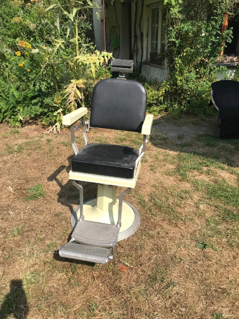 fauteuil de coiffeur et barbier années 50, Enlèvement