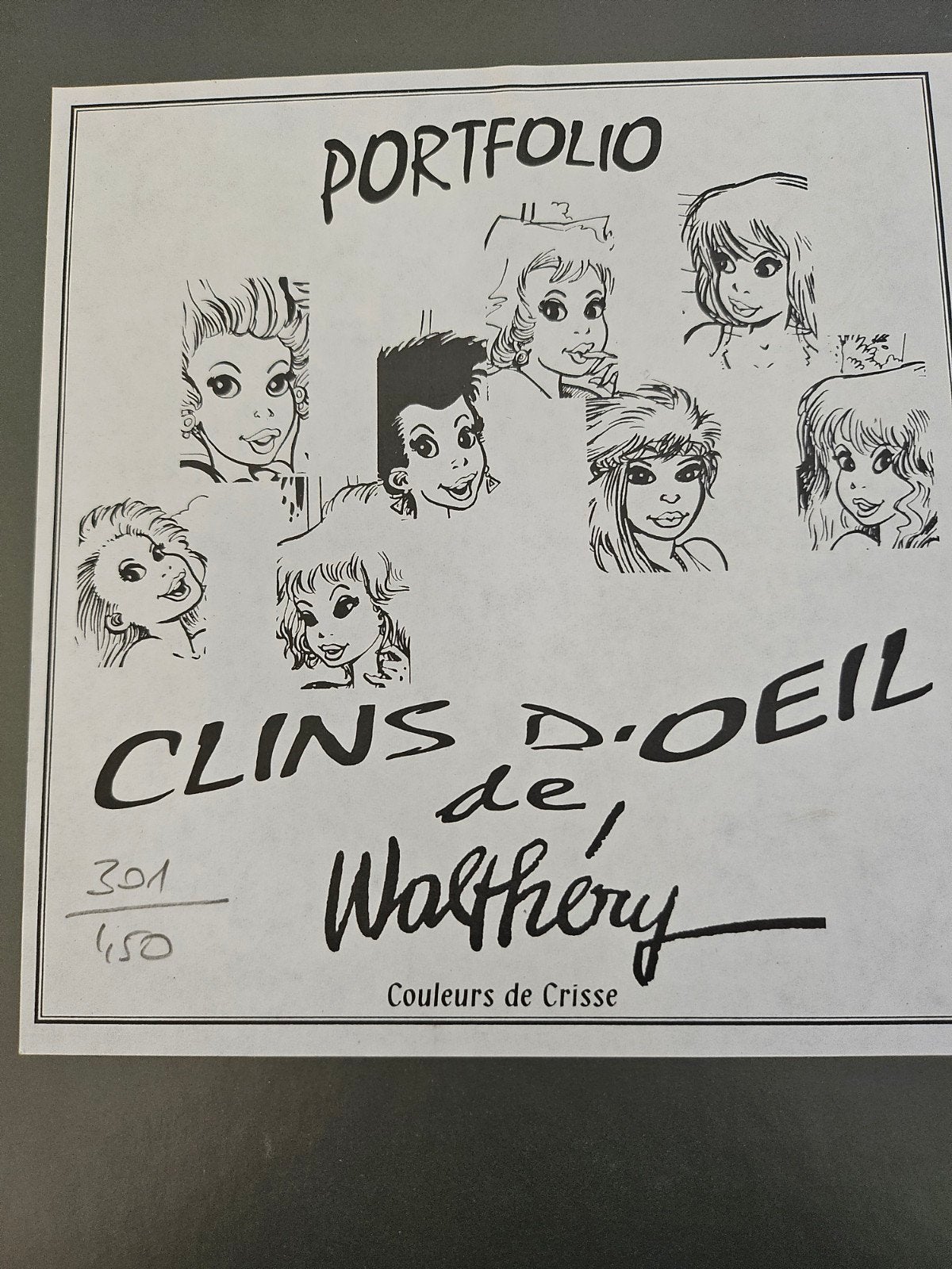 Portfolio « Clins d'oeil » de Walthéry #301 de 450, Enlèvement, Autres personnages, Neuf, Autres types