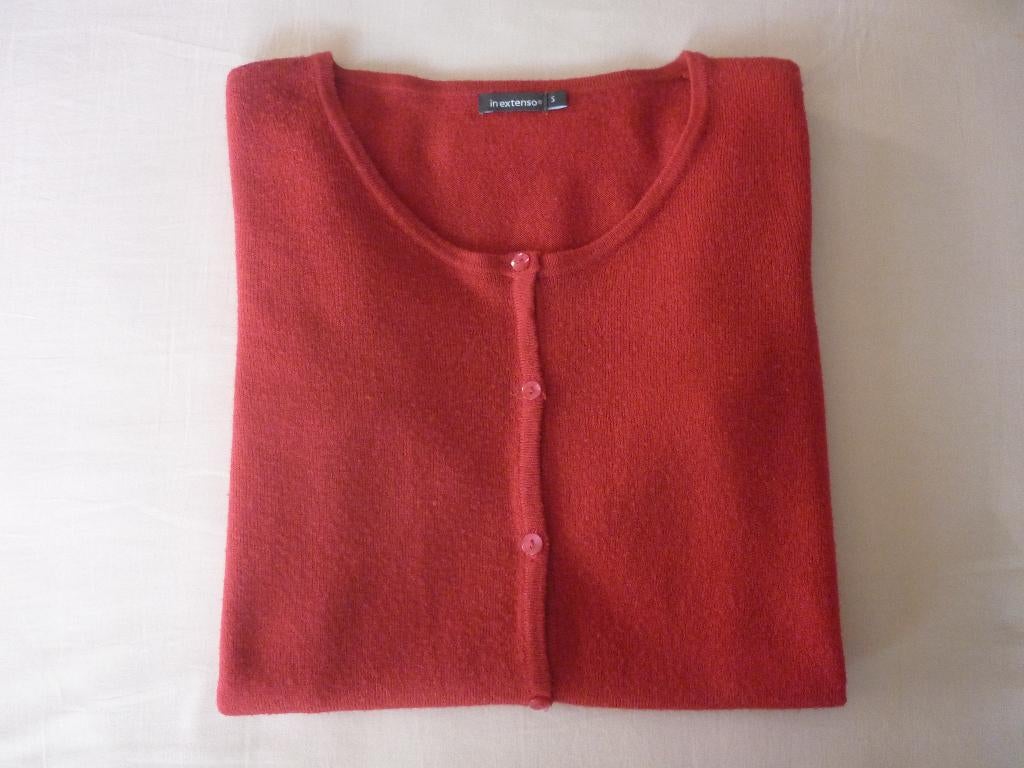Acryl Vest In Extenso, Kleding | Dames, Ophalen of Verzenden, Zo goed als nieuw, Maat 36 (S), Rood