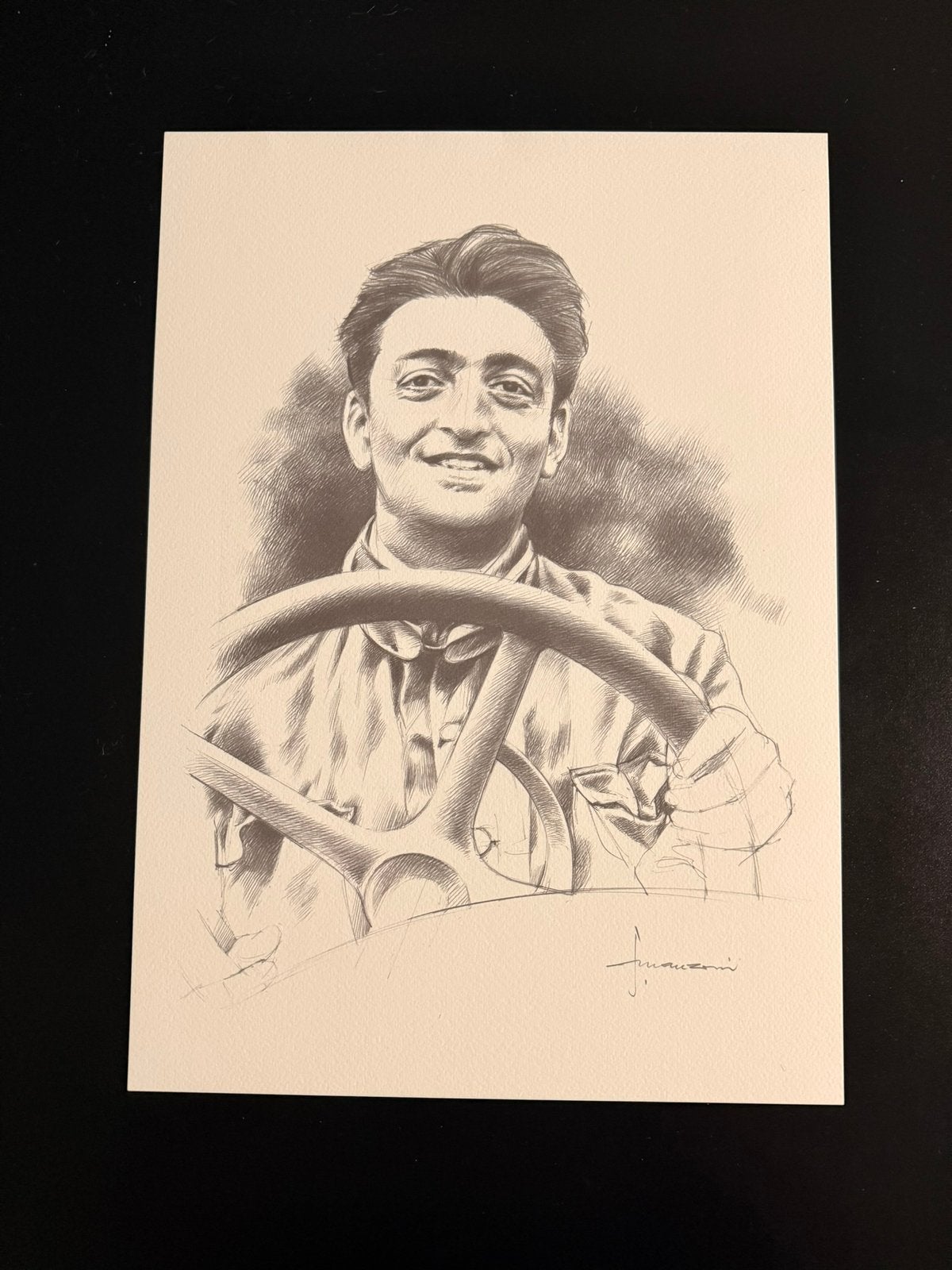 Litho van Enzo Ferrari, Enlèvement, Neuf, Étranger, Gravure