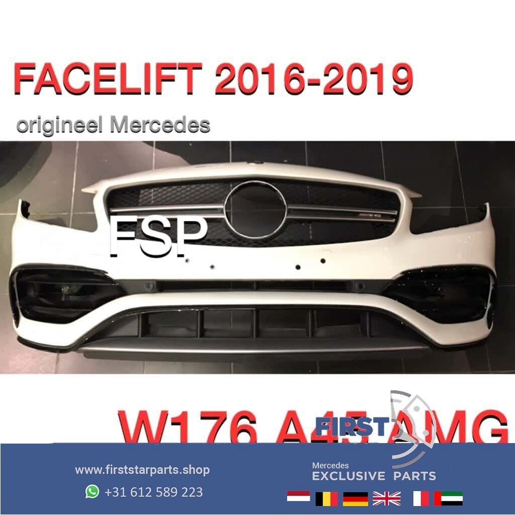 A45 AMG Facelift Voorbumper W176 A Klasse bumper wit Mercede, Gebruikt, -, Voor, Ophalen of Verzenden