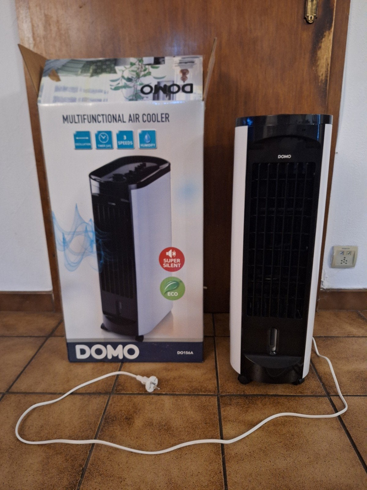 Refroidisseur d'air Domo DO156A – Ventilateur + rafraîchisse, Electroménager, Climatiseurs, Comme neuf, Enlèvement, Ventilateur sur pied